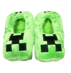 Minecraft Game Cos For Kids Warm Indoors Anime Plush Slipper