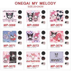 20*24CM 5PCS/SET 11 Styles My Melody Kuromi Color Printing Cartoon Anime Mouse Pad