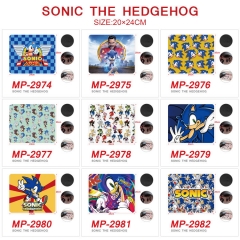 20*24CM 5PCS/SET 10 Styles Sonic the Hedgehog Color Printing Cartoon Anime Mouse Pad