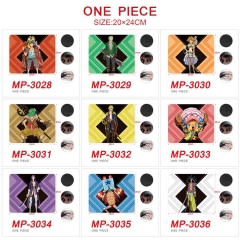 20*24CM 5PCS/SET 9 Styles One Piece Color Printing Cartoon Anime Mouse Pad