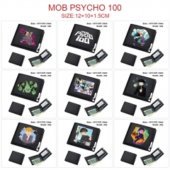 9 Styles Mob Psycho 100 Cartoon Pattern PU Coin Purse Anime Short Zipper Wallet