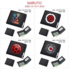 8 Styles Naruto Cartoon Pattern PU Coin Purse Anime Short Zipper Wallet