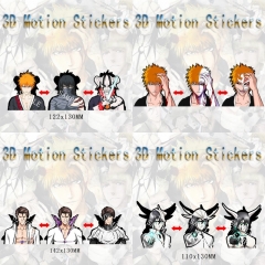 4 Styles Bleach Cartoon Can Change Pattern Lenticular Flip Anime 3D Stickers