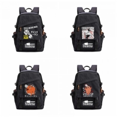 4 Styles Chainsaw Man Cartoon Canvas School Bag for Student Anime Backpack