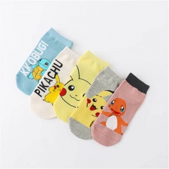 Pokemon Anime Cotton Short Socks For Kids (5pairs/set)