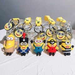 5 Styles Despicable Me Soft Glue Anime Figure Keychain