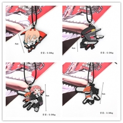 8 Styles Chainsaw Man Cartoon Alloy Anime Necklace and Keychain