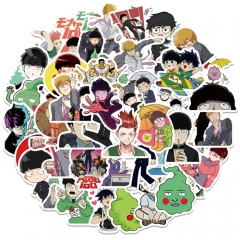 52PCS/SET Mob Psycho 100 Cartoon Pattern Decorative Collectible Waterproof Anime Stickers Set