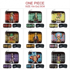 13 Styles One Piece Anime Short Zipper Wallet Purse