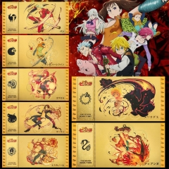 7 Styles The Seven Deadly Sins/Nanatsu no Taizai Anime Paper Crafts Souvenir Coin Banknotes