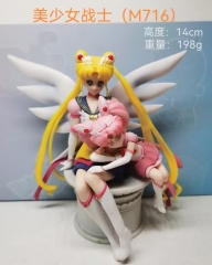 14CM Pretty Soldier Sailor Moon Tsukino Usagi Cartoon PVC Anime Figure