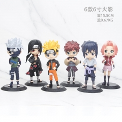 6PCS/SET 15.5CM Naruto Cartoon PVC Anime Figure (Opp Bag)
