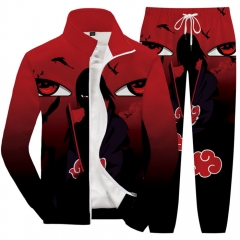 3 Styles Naruto Anime Zipper Hoodie+Pants Set