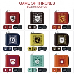 8 Styles Game of Thrones Anime Short Zipper Wallet Purse