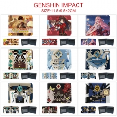 9 Styles Genshin Impact Anime Short Wallet Purse