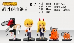 5PCS/SET Chainsaw Man Power Denji And Pochita Cartoon Character Toys Anime PVC Figure