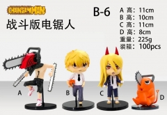 4PCS/SET Chainsaw Man Power Denji And Pochita Cartoon Character Toys Anime PVC Figure