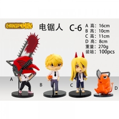 4PCS/SET Chainsaw Man Denji Pochita Power Cartoon Character Toys Anime PVC Figure