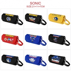 10 Styles Sonic the Hedgehog Catoon Anime Pencil Bag