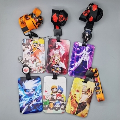 15 Styles 10PCS/SET Naruto Anime Phone Strap Lanyard Card Holder Bag