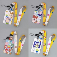 7 Styles 10PCS/SET Toy Story Anime Phone Strap Lanyard Card Holder Bag