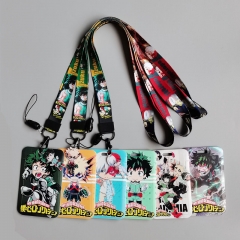 6 Styles 10PCS/SET My Hero Academia/Boku no Hero Academia Anime Phone Strap Lanyard Card Holder Bag
