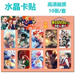 10PCS/SET Boku No Hero Academia / My Hero Academia Cartoon Anime Card Stickers