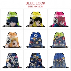 9 Styles BLUE LOCK Cartoon Color Printing Anime Drawstring Bag