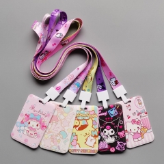 35 Styles 10PCS/SET My Melody Hello Kitty Anime Phone Strap Lanyard Card Holder Bag