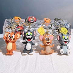 4 Styles Tom and Jerry Cartoon Anime Figure Keychain