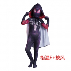 16 Styles Spider Man Venom Spider-Gwen Cosplay For Kids Bodysuit Cape Costume
