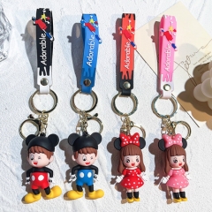 4 Styles Mickey Mouse Anime Figure Keychain
