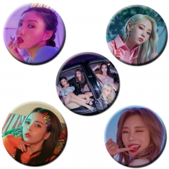 5 Styles 58mm K-POP MAMAMOO Reality in BLACK Alloy Brooch Pins