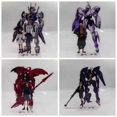4 Styles Mobile Suit Gundam Cartoon Acrylic Pendant Anime Standing Plates