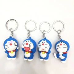 4 Styles Doraemon Cartoon Cute Anime Figure Keychain
