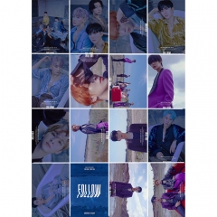 16PCS/SET K-POP Monsta X FOLLOW：FIND YOU Photocard Lomo Card 5.2*7.4cm