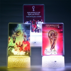 15 Styles Qatar Football World Cup Acrylic Anime Nightlight Flashlight