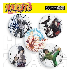 10 Styles 58MM Naruto Badge Anime Brooch