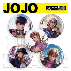 10 Styles 58MM JoJo's Bizarre Adventure Badge Anime Brooch