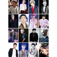 16PCS/SET K-POP BigBang G-DRAGON Photocard Lomo Card 5.2*7.4cm