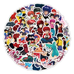 50PCS/SET Ranma One Half Cartoon Pattern Decorative Collectible Waterproof Anime Luggage Stickers