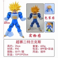 25CM Dragon Ball Z Torankusu Saiya Trunks Anime PVC Figures Toy