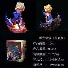 13CM Dragon Ball Z Son Gohan Cartoon Character Collectible Toy Anime PVC Figure With Light