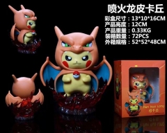 12CM Pokemon Pikachu Cos Charizard Anime PVC Figure Toy