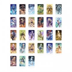 27 Styles 10CM Genshin Impact Cartoon Anime Acrylic Standing Plate