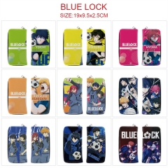 5 Styles Blue Lock PU Purse Zipper Anime Long Wallet