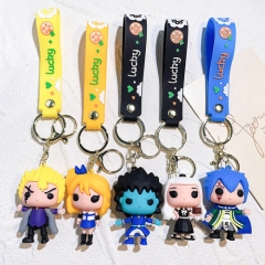 7 Styles Fairy Tail Lucy Heartfilia Wendy Marvell Etherious • Natsu • Dragneel Gray Fullbuster Anime Figure Keychain