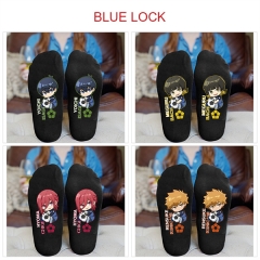 6 Styles Blue Lock Cartoon Pattern Anime Short Socks