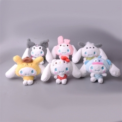 6 Styles My Melody Kuromi Cinnamorol Pom Pom Purin Anime Plush Pendant Toy