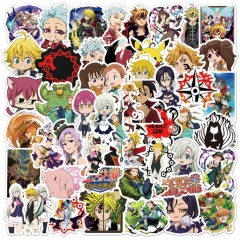 50PCS/SET The Seven Deadly Sins Cartoon Pattern Decorative Collectible Waterproof Anime Luggage Stickers